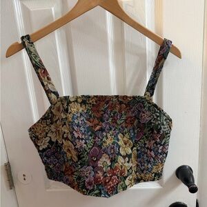 Floral Tapestry Women’s Crop Top